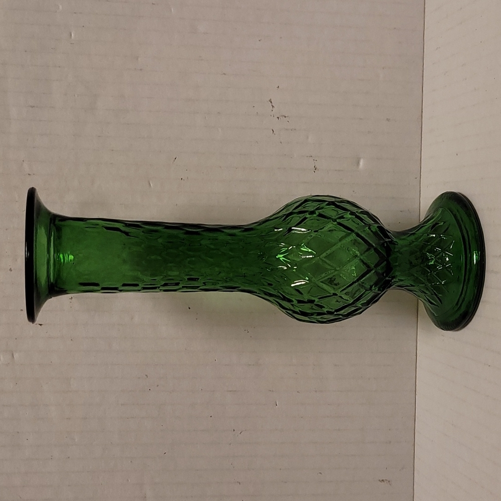 Vintage E.O. Brody Co. Green Glass Bud Vase - Picture 1 of 16